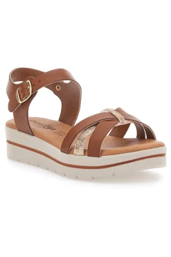Sandali Marroni Con Platform Made in Italy PRIMA RIGA 1