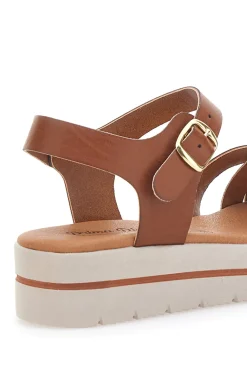 Sandali Marroni Con Platform Made in Italy PRIMA RIGA 1