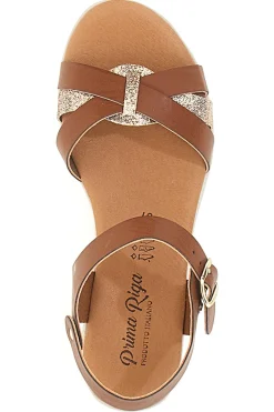 Sandali Marroni Con Platform Made in Italy PRIMA RIGA 1