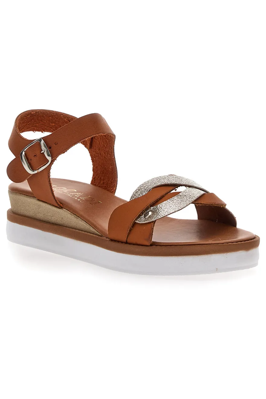 Sandali Marroni Con Platform 4,5 Cm Plocadi 30017