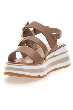 Sandali Marroni Con Platform Mariella Burani K11011