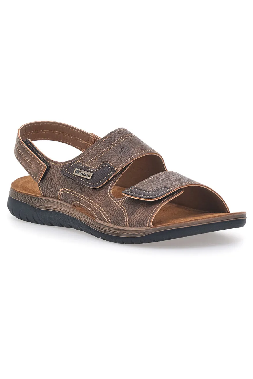 Sandali marroni con strappi regolabili Inblu 21ID