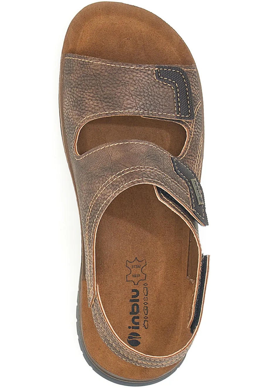 Sandali marroni con strappi regolabili Inblu 21ID
