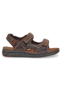 Sandali Marroni Con Strappi in Velcro Altemberg 2406