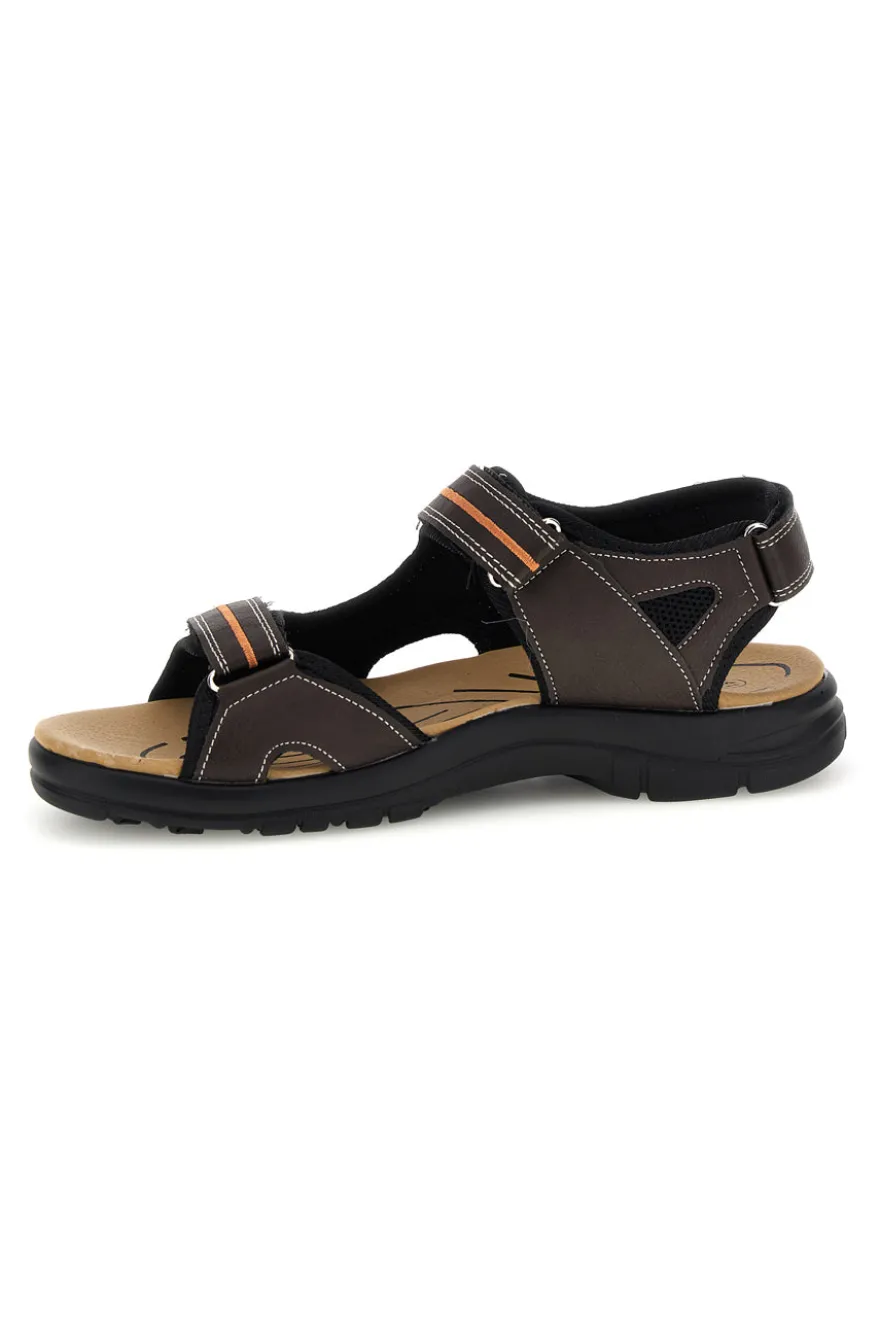Sandali marroni con strappi in velcro Jerpoint CN15