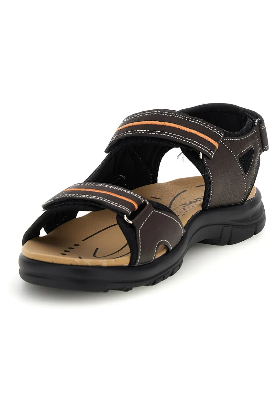 Sandali marroni con strappi in velcro Jerpoint CN15
