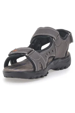 Sandali marroni con strappi regolabili Canguro CA1002 da donna