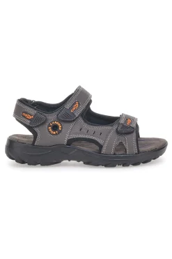 Sandali marroni con strappi regolabili Canguro CA1002 da donna