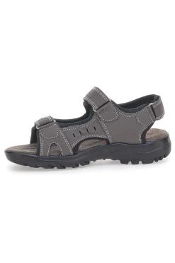 Sandali marroni con strappi regolabili Canguro CA1002 da donna