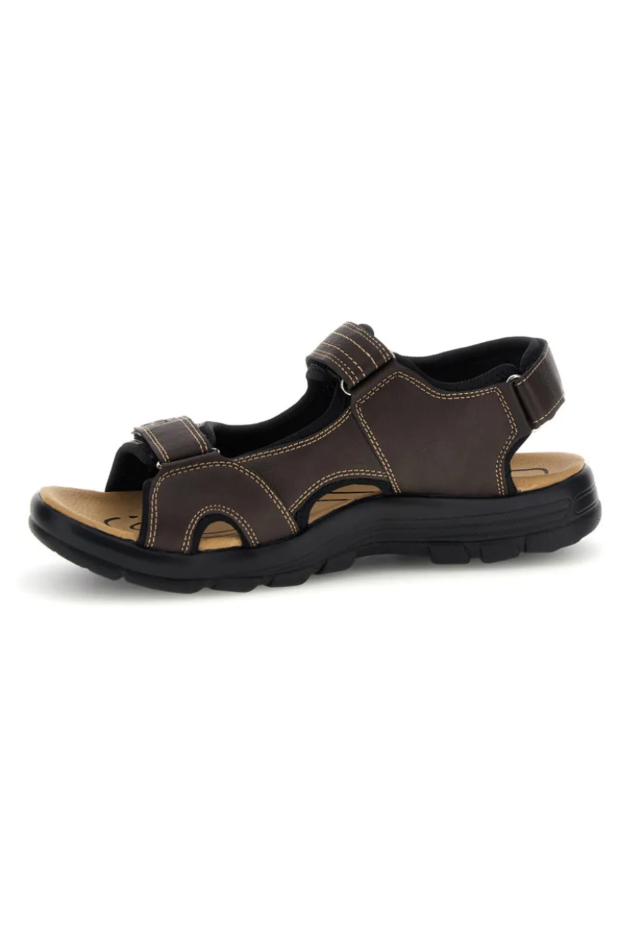 Sandali marroni con strappi in velcro Jerpoint CN20