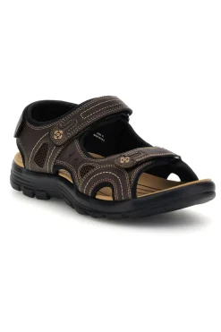 Sandali marroni con strappi in velcro Jerpoint CN20