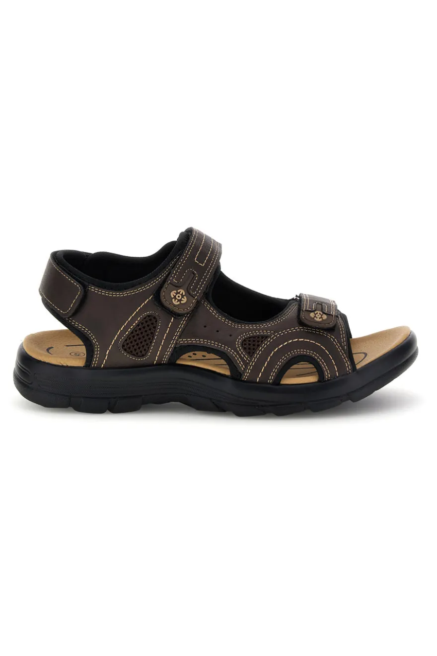 Sandali marroni con strappi in velcro Jerpoint CN20