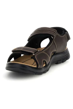 Sandali marroni con strappi in velcro Jerpoint CN20