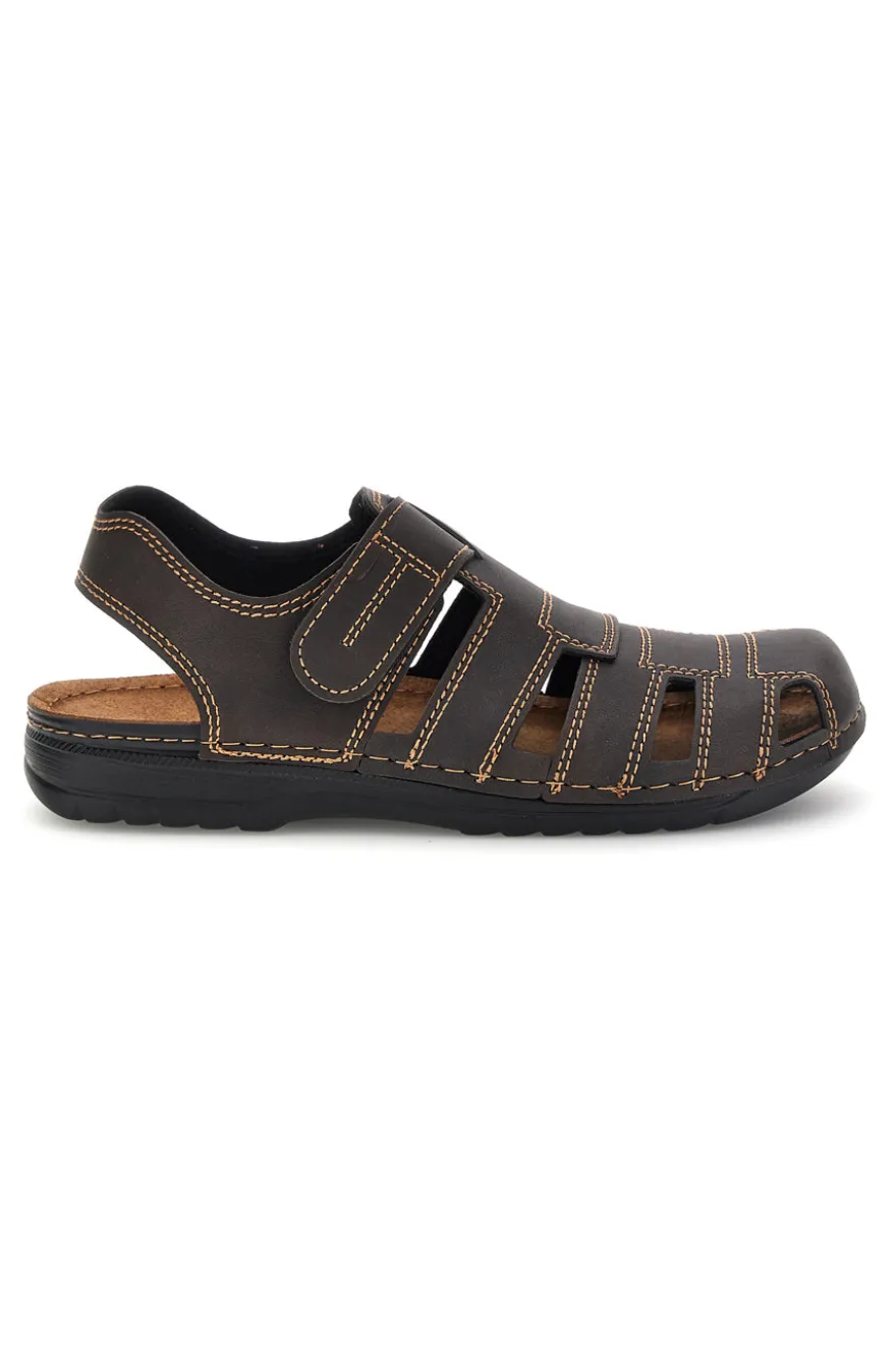 Sandali marroni con tomaia chiusa Inblu 3522