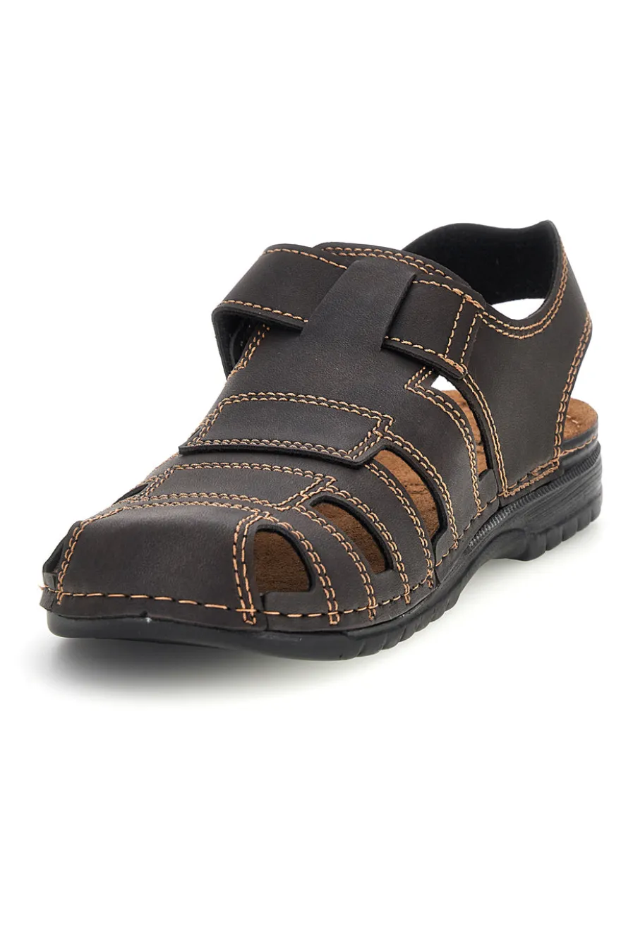 Sandali marroni con tomaia chiusa Inblu 3522