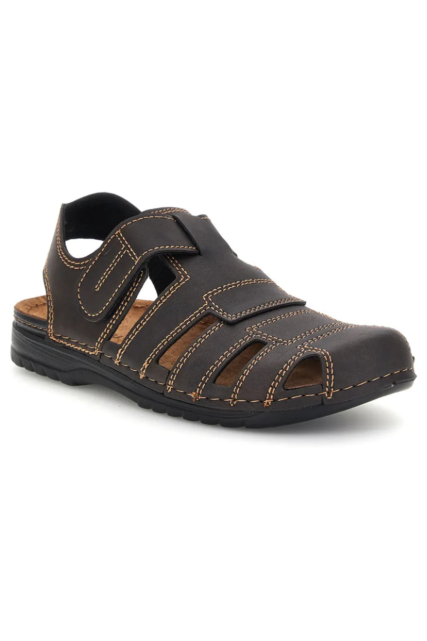 Sandali marroni con tomaia chiusa Inblu 3522