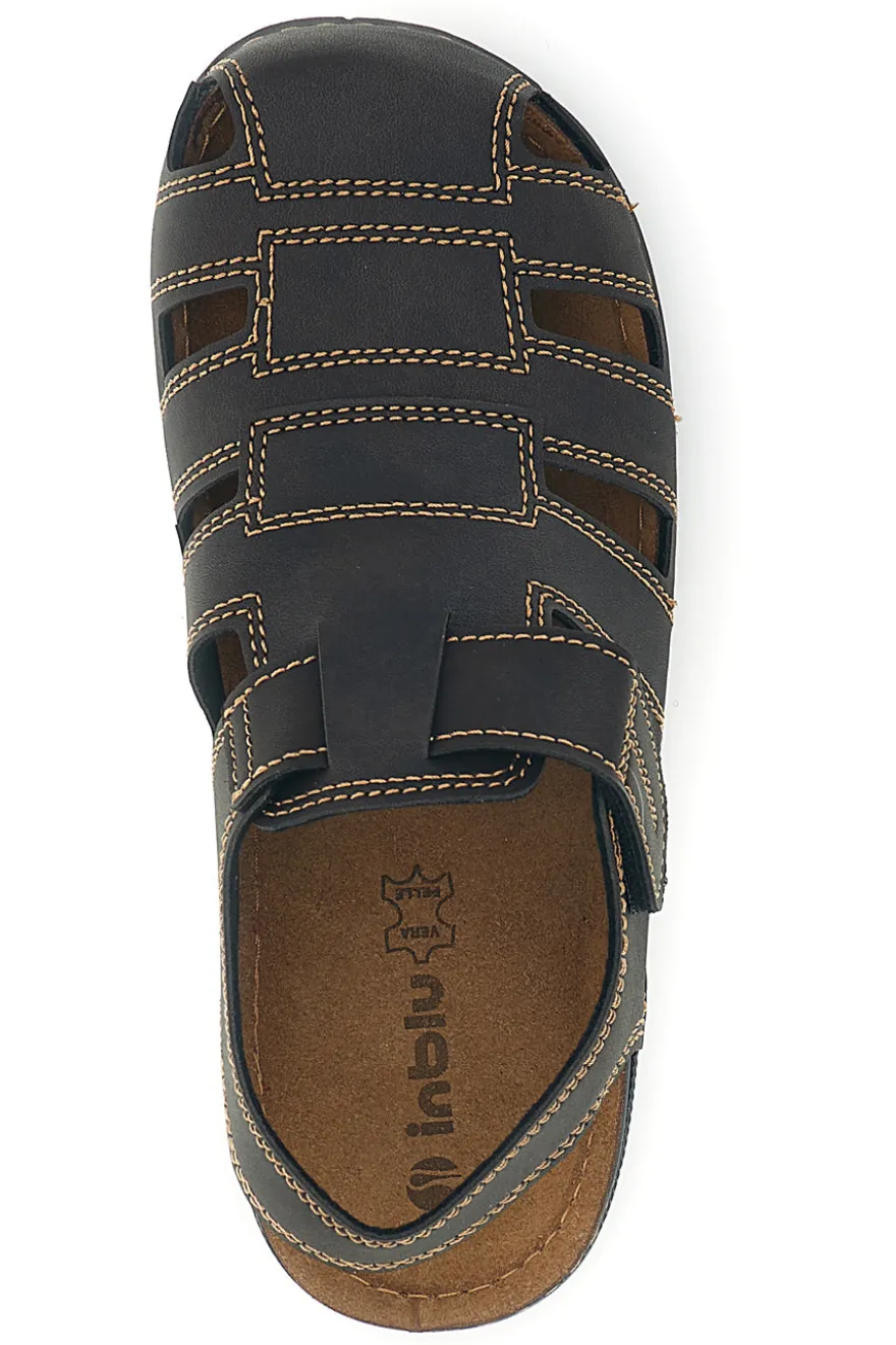 Sandali marroni con tomaia chiusa Inblu 3522