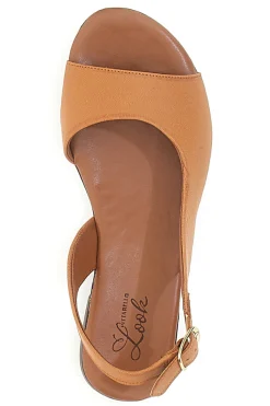 Sandali Marroni con Tomaia in Pelle e Tacco Basso PITTARELLO LOOK 225110