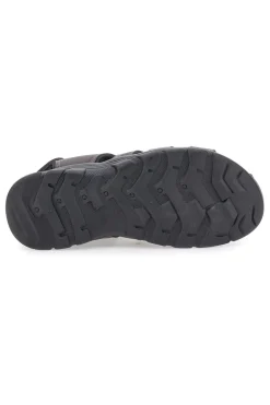 Sandali marroni con velcro ed elastico johes land 2208