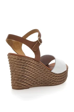 Sandali Marroni con Zeppa in Vera Pelle PITTARELLO 5621504