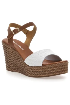 Sandali Marroni con Zeppa in Vera Pelle PITTARELLO 5621504