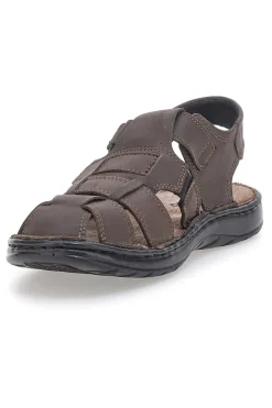 Sandali Marroni in Pelle con Chiusura a Fasce MARMADUKE 3335