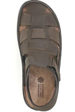 Sandali Marroni in Pelle con Chiusura a Fasce MARMADUKE 3335