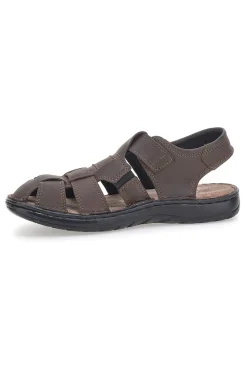 Sandali Marroni in Pelle con Chiusura a Fasce MARMADUKE 3335