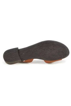 Sandali marroni in pelle con cinturino Pittarello look 225110