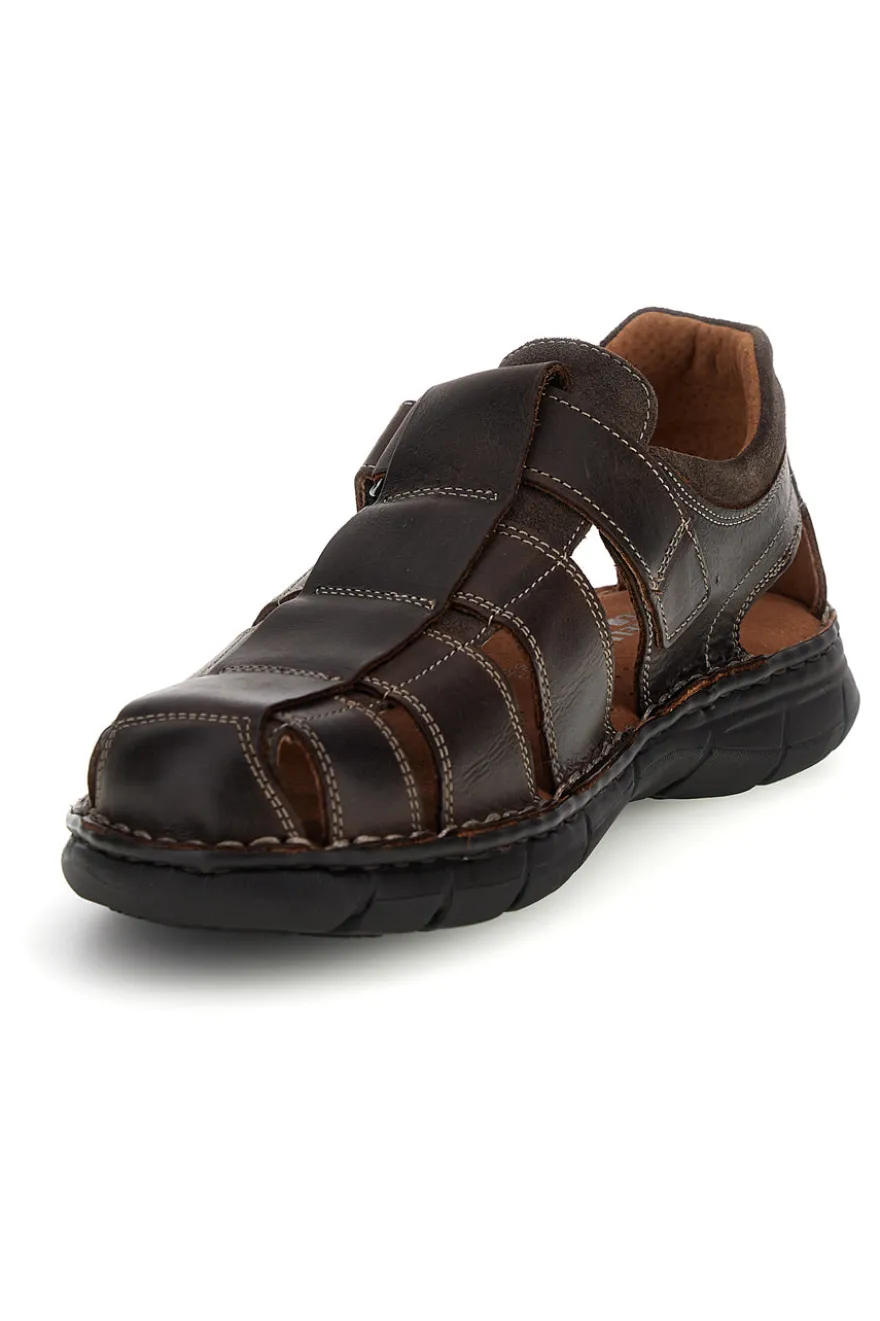 Sandali marroni in vera pelle con design intagliato Pittarello eco 2617402