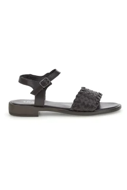 Sandali marroni in vera pelle intrecciati con cinturino Pittarello focus 222230