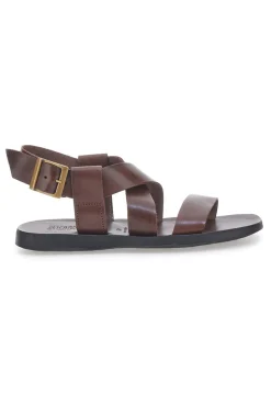 Sandali marroni in vera pelle intrecciati Made in Italy Pittarello Sun 4412
