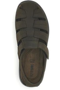 Sandali marroni in vera pelle Fly Dinamic FD100