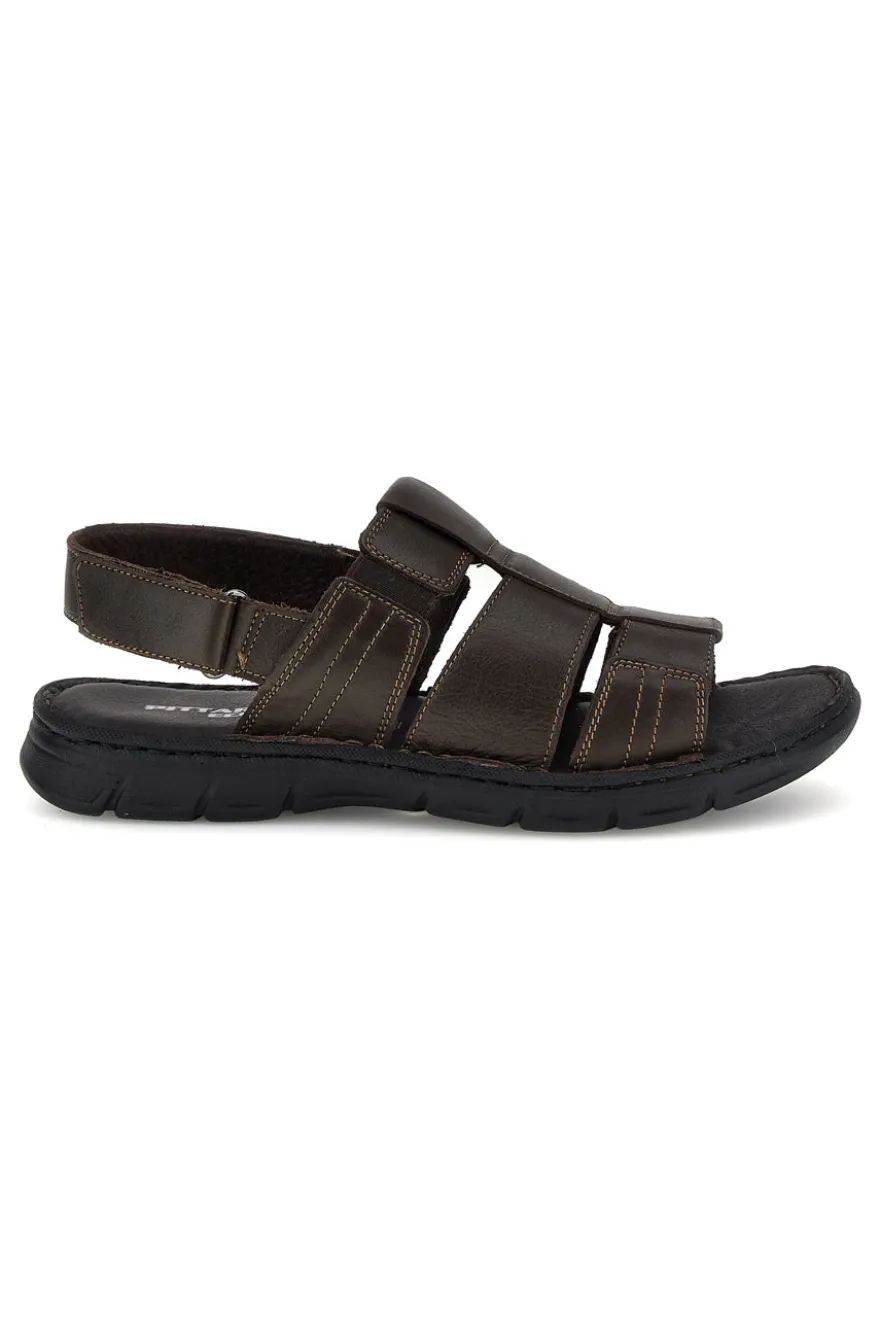 Sandali marroni in vera pelle Pittarello eco 2617985