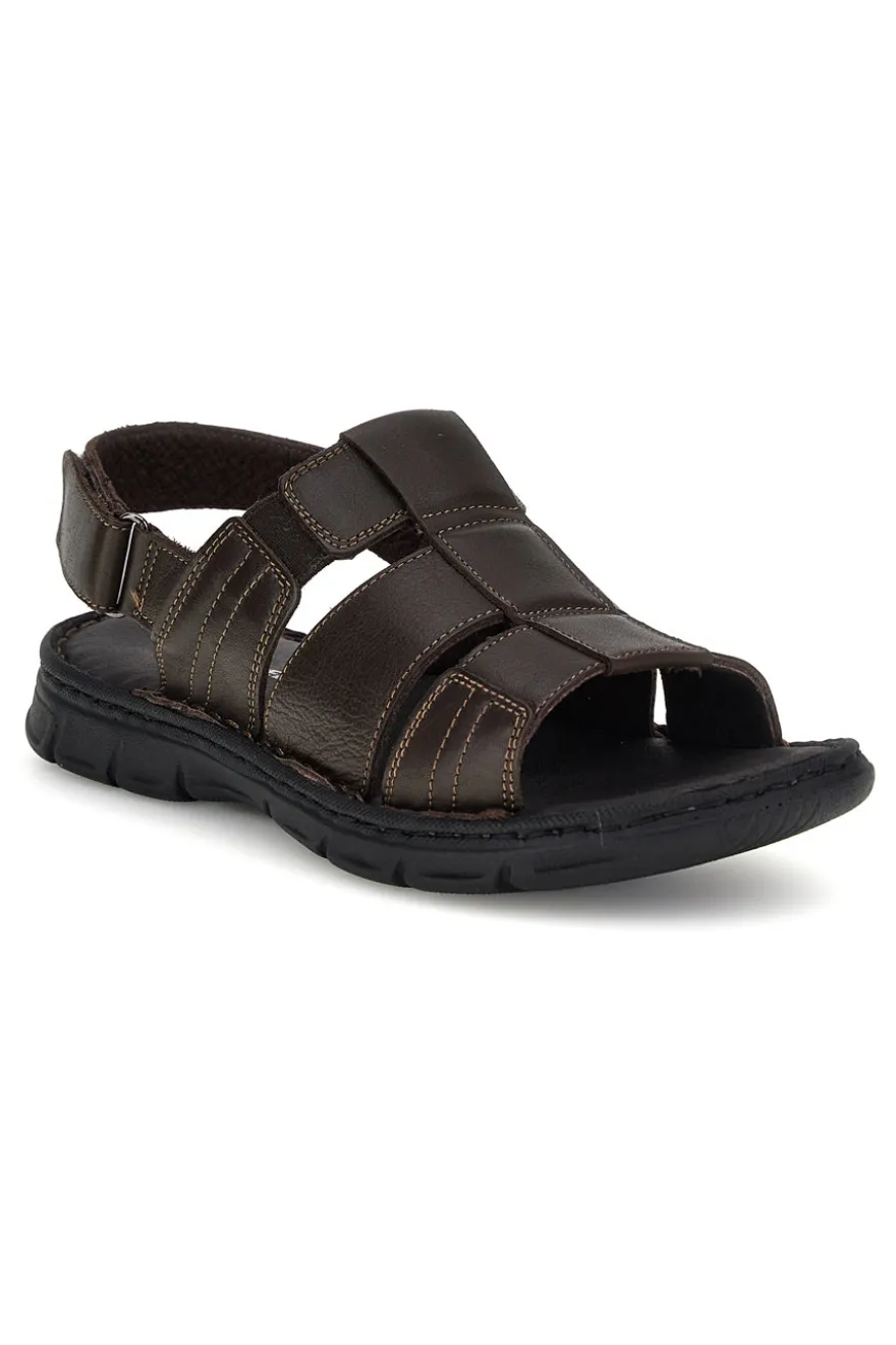 Sandali marroni in vera pelle Pittarello eco 2617985