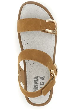 Sandali marroni in vera pelle Prima riga 6