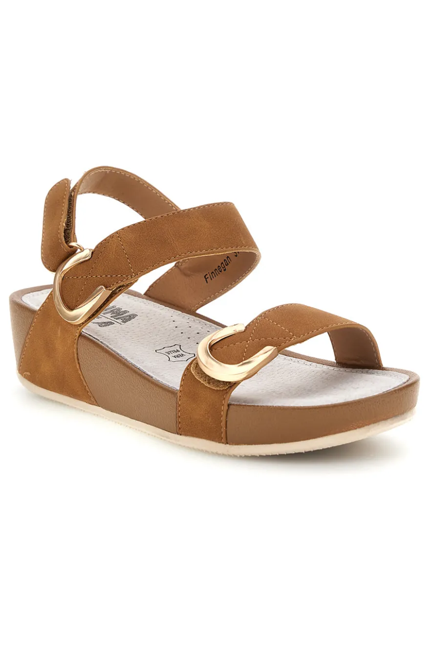 Sandali marroni in vera pelle Prima riga 6