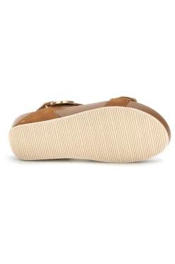 Sandali marroni in vera pelle Prima riga 6