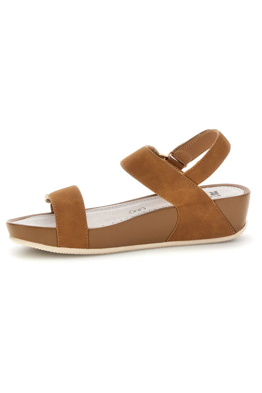 Sandali marroni in vera pelle Prima riga 6