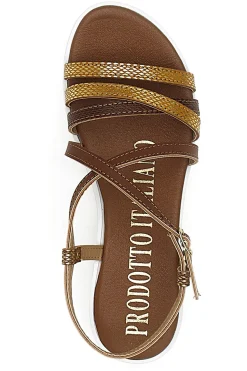 Sandali Marroni Multy Listini Made in Italy Mio Tempo 8103