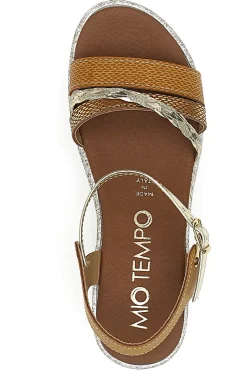 Sandali Marroni Platino con Platform Mio Tempo 2495