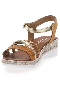 Sandali Marroni Platino con Platform Mio Tempo 2495