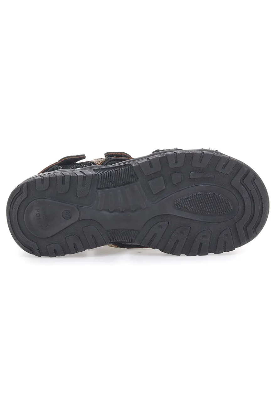 Sandali marroni sportivi con strappi Superga S86U545