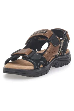 Sandali marroni sportivi con strappi Superga S86U545