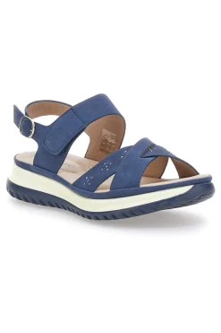 Sandali Navy Con Cinturino Slingback Mio Tempo Mina412