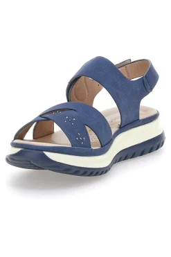Sandali Navy Con Cinturino Slingback Mio Tempo Mina412