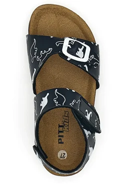 Sandali Navy con Disegni Bianchi Made in Italy PITT KIDS 45289GDN