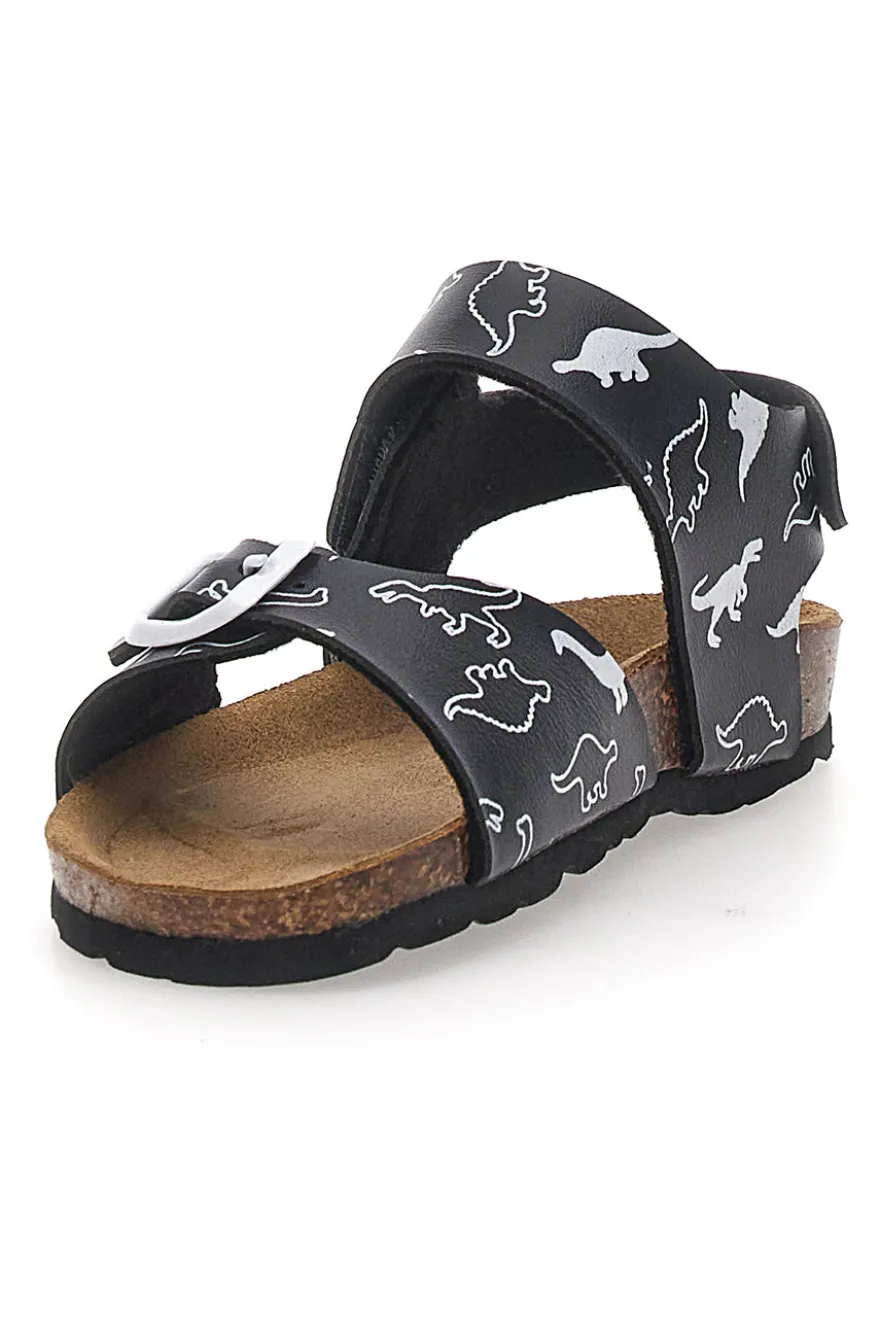 Sandali Navy con Disegni Bianchi Made in Italy PITT KIDS 45289GDN