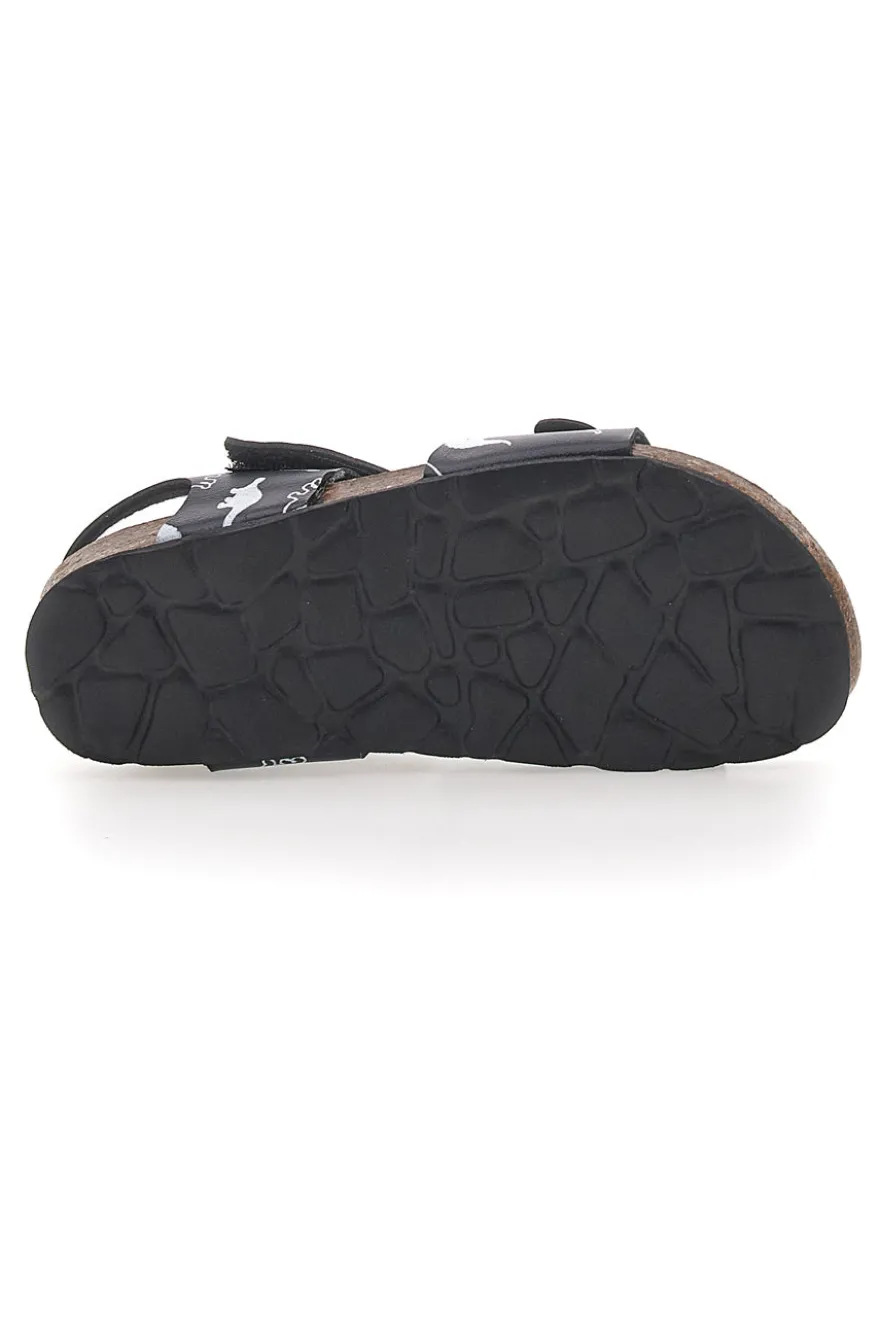 Sandali Navy con Disegni Bianchi Made in Italy PITT KIDS 45289GDN