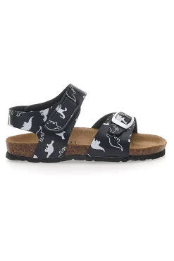 Sandali Navy con Disegni Bianchi Made in Italy PITT KIDS 45289GDN